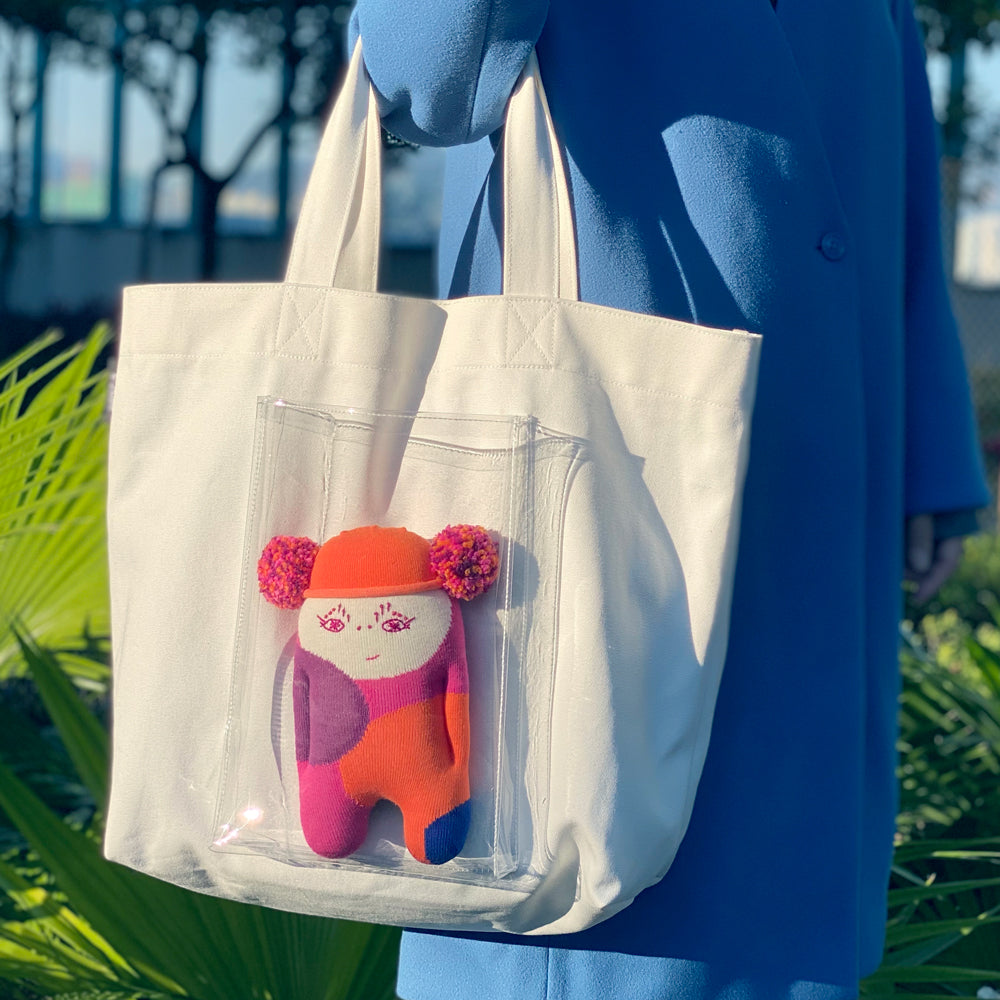 6:25am Transparent Pocket Tote Bag 
