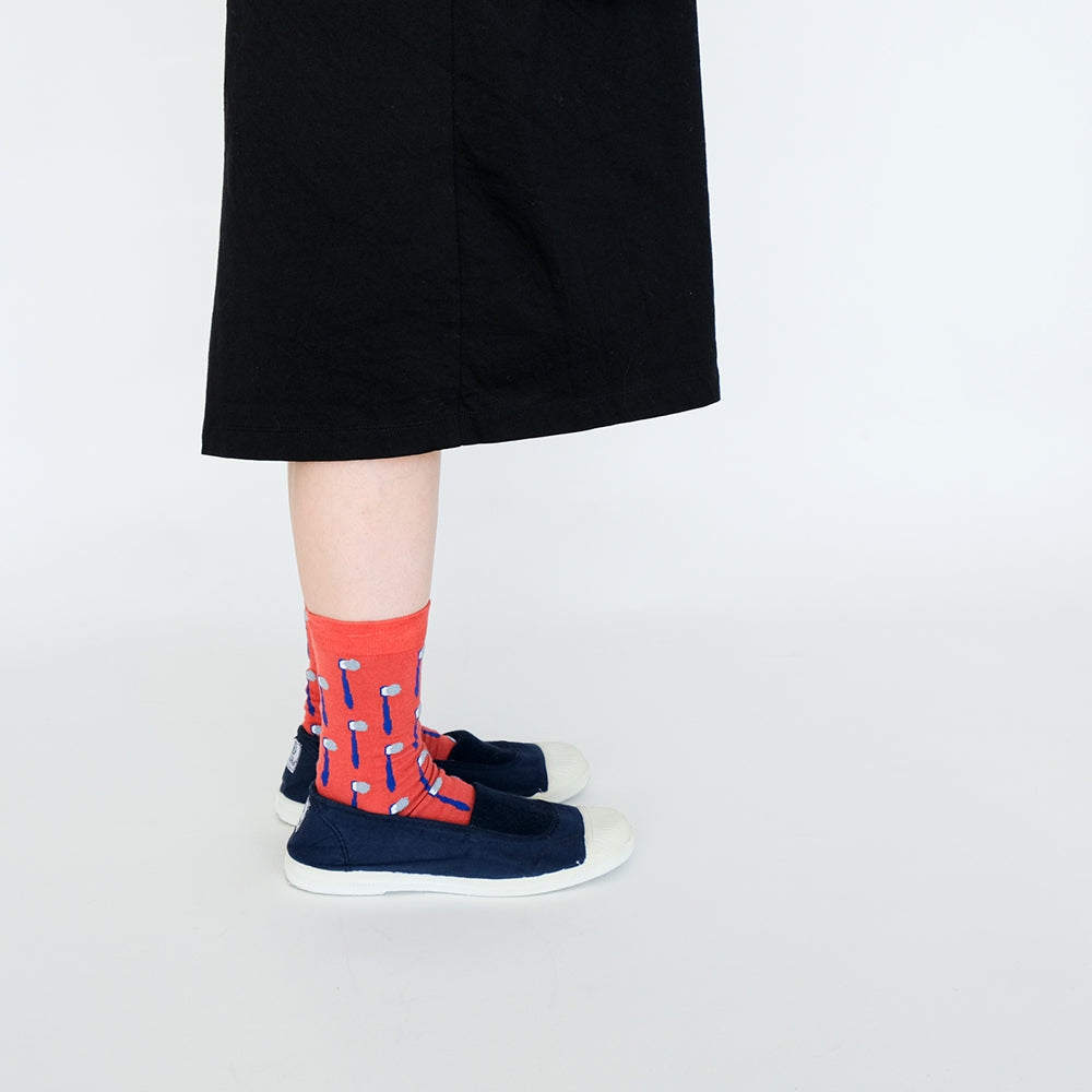 Hoffmann Cotton, Toothbrush Pattern, Thin Socks