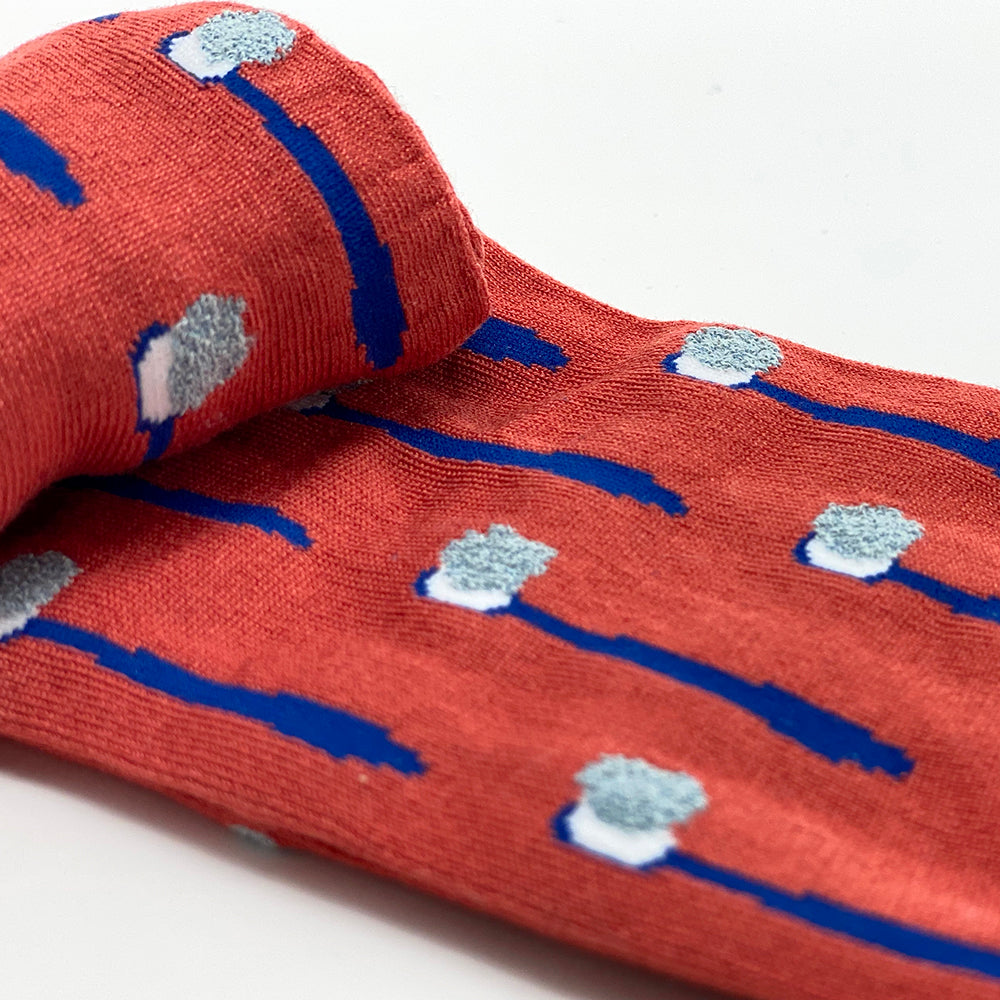 Hoffmann Cotton, Toothbrush Pattern, Thin Socks
