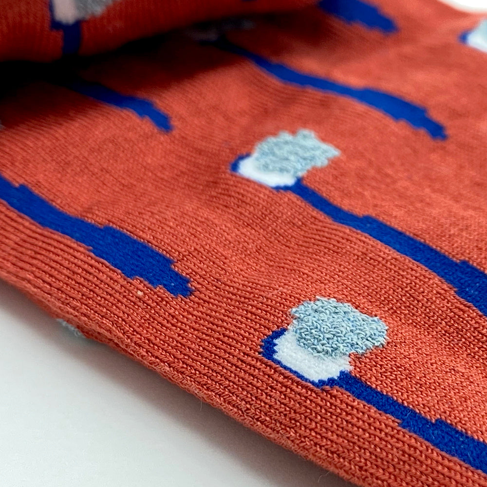 Hoffmann Cotton, Toothbrush Pattern, Thin Socks