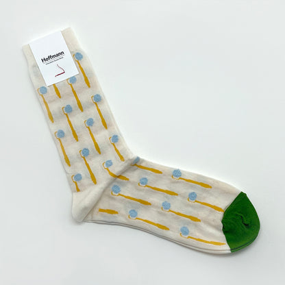 Hoffmann Cotton, Toothbrush Pattern, Thin Socks