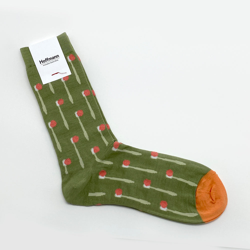 Hoffmann Cotton, Toothbrush Pattern, Thin Socks