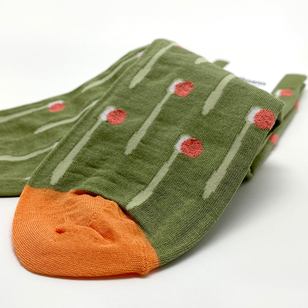 Hoffmann Cotton, Toothbrush Pattern, Thin Socks
