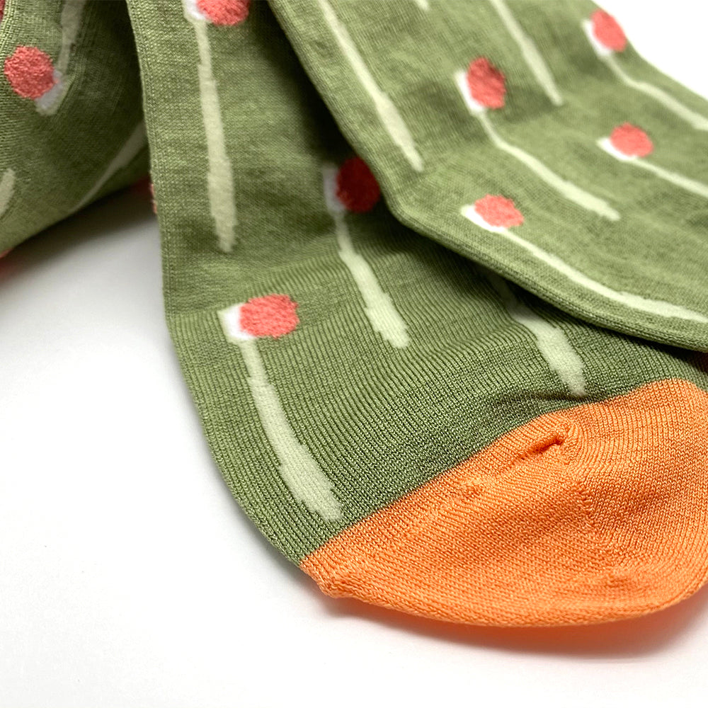Hoffmann Cotton, Toothbrush Pattern, Thin Socks