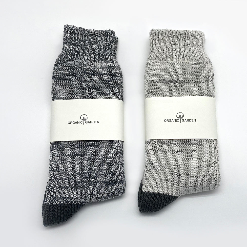 Organic Garden organic cotton. Gall Extract Dyeing. Thick socks