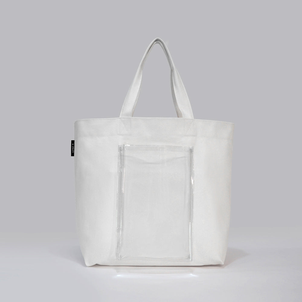 6:25am Transparent Pocket Tote Bag 