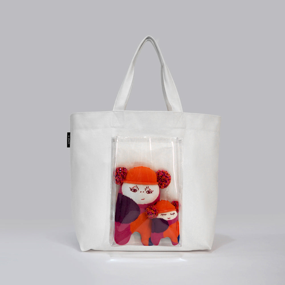 6:25am Transparent Pocket Tote Bag 