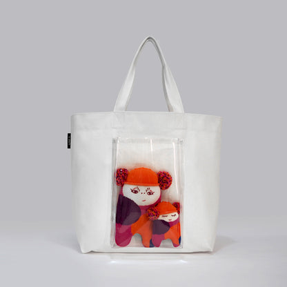 6:25am Transparent Pocket Tote Bag 