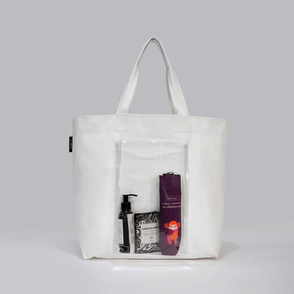 6:25am Transparent Pocket Tote Bag 