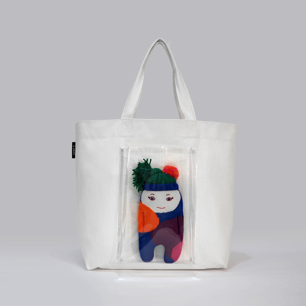 6:25am Transparent Pocket Tote Bag 