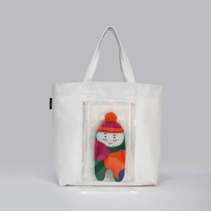 6:25am Transparent Pocket Tote Bag 