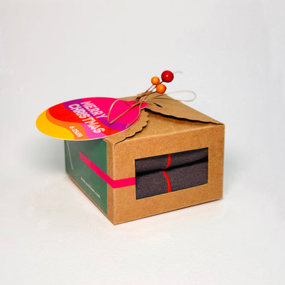 Christmas Mini Gift Box - 6:25am Red Line Sock