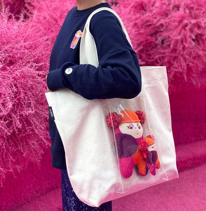 6:25am Transparent Pocket Tote Bag 