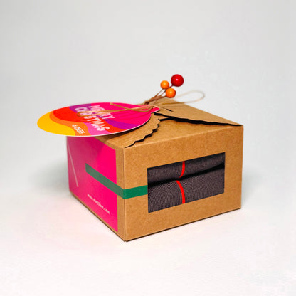 Christmas Mini Gift Box - 6:25am Red Line Sock