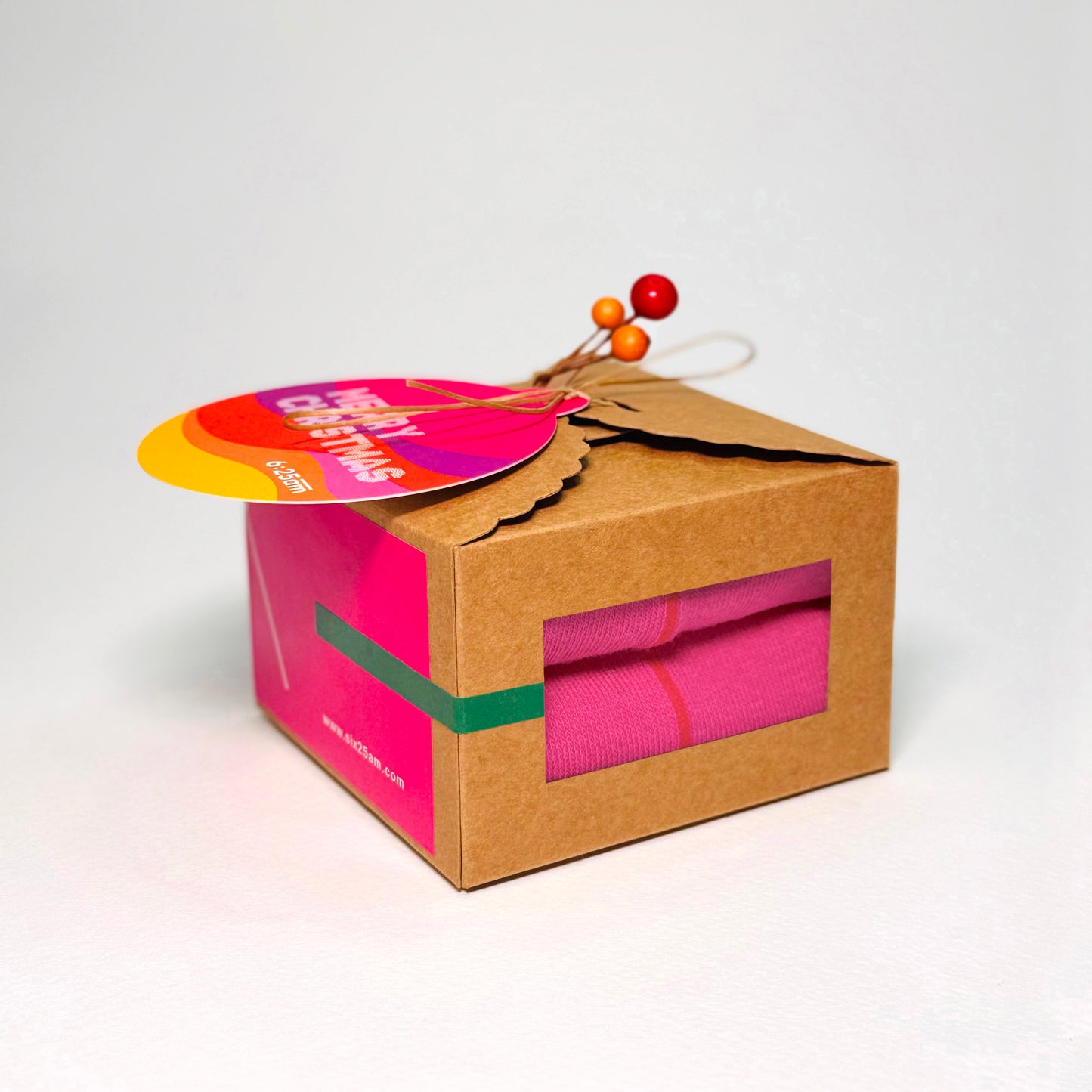 Christmas Mini Gift Box - 6:25am Red Line Sock