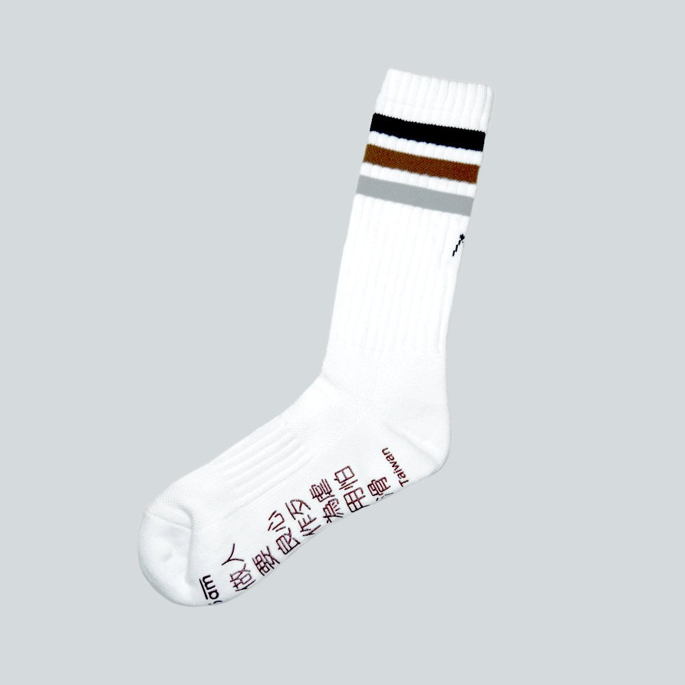 6:25am 3-Colour Striped Crew Sock