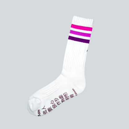 6:25am 3-Colour Striped Crew Sock