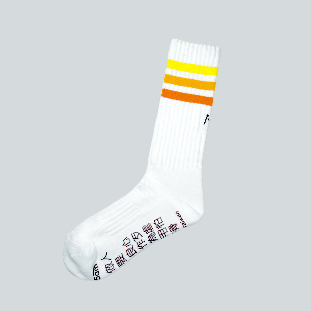 6:25am 3-Colour Striped Crew Sock