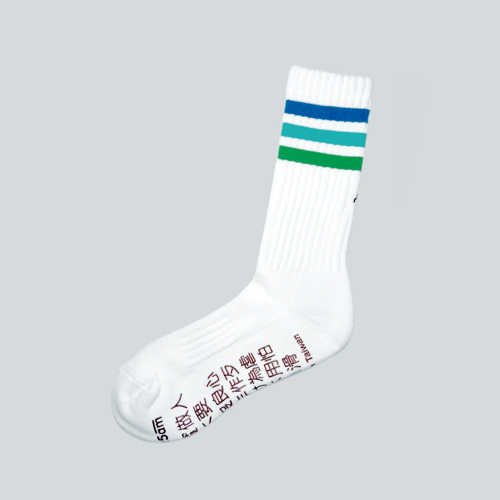 6:25am 3-Colour Striped Crew Sock