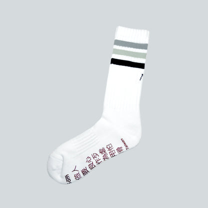 6:25am 3-Colour Striped Crew Sock