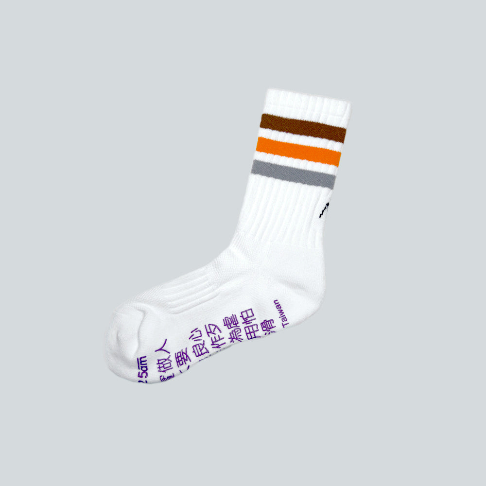 6:25am 3-Colour Striped Crew Sock