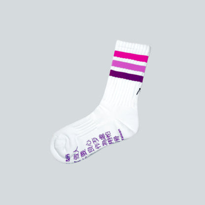 6:25am 3-Colour Striped Crew Sock