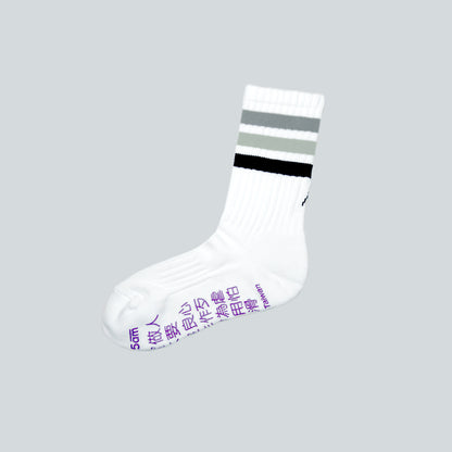 6:25am 3-Colour Striped Crew Sock